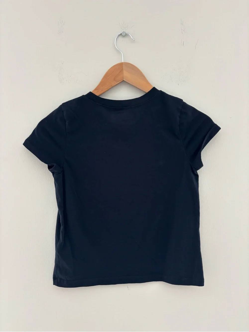 Abercrombie Kids Black Essential Crewneck Tee Girls Size 11/12 Soft Basic